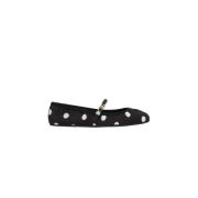 Zwarte polka dot ballerina platte schoenen Dolce & Gabbana , Black , D...