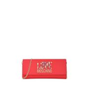 Rode Portemonnees voor Vrouwen Moschino , Red , Dames
