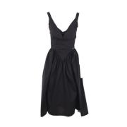 Zwarte mouwloze katoenen popeline jurk Vivienne Westwood , Black , Dam...