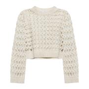 Ivory Sweaters voor Vrouwen Brunello Cucinelli , Beige , Dames