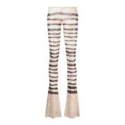 Gestreepte Flare Leggings Lage Taille Jean Paul Gaultier , Beige , Dam...