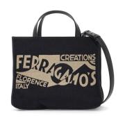 Bedrukte Logo Schoudertas Salvatore Ferragamo , Multicolor , Dames