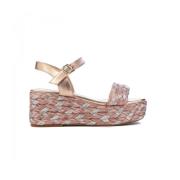 Ap673 Wedge Sandal Alma EN Pena , Pink , Dames