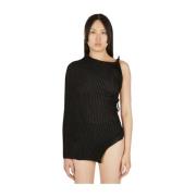 Moderne Katoenen String Shrug A. Roege Hove , Black , Dames