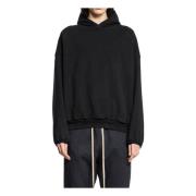 Zwarte Katoenen Fleece Hoodie Fear Of God , Black , Heren