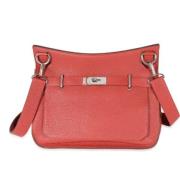 Pre-owned Leather crossbody-bags Hermès Vintage , Red , Dames