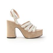 High Heel Sandals Janet & Janet , White , Dames