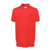 Rode Polo Shirt Geborduurd Logo Bally , Red , Heren