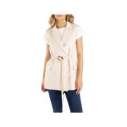 Beige Gilet Jassen Natuurlijk Chic Liu Jo , Beige , Dames