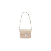 Beige Grace Small Bag met Leren Band A.p.c. , Beige , Dames