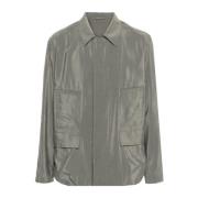 Ash Grey Overshirt met 4 Zakken Lemaire , Gray , Heren