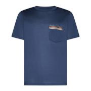 Blauw Gestreept Crew Neck T-shirt PS By Paul Smith , Blue , Heren