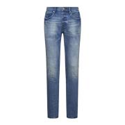 Versleten Denim Jeans Purple Brand , Blue , Heren