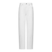 Witte Denim Wide Leg Jeans Loulou Studio , White , Dames