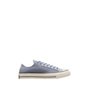 Blauwe Casual Sneakers met Witte Rubberdetails Converse , Blue , Dames