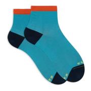 Blauwe laag uitgesneden katoenen sokken met libel Gallo , Blue , Dames