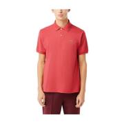 Koraalrode Polo Shirt Klassieke Stijl Lacoste , Red , Heren
