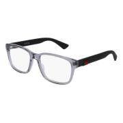 Transparent Light Grey Black Eyewear Frames Gucci , Gray , Unisex