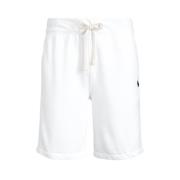Zachte Katoenmix Fleece Shorts Ralph Lauren , White , Heren