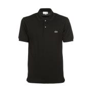 Zwarte Polo Shirt Klassieke Stijl Lacoste , Black , Heren