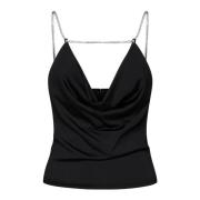 Zwart Top met Kristalversiering Alice + Olivia , Black , Dames