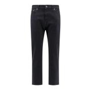 Zwarte Denim Slim Fit Broek met Metalen Sterren Golden Goose , Black ,...