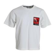 Lippenprint Crew Neck T-shirt Dolce & Gabbana , White , Heren