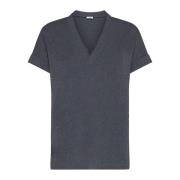 Grijze T-shirts en Polos Brunello Cucinelli , Gray , Dames