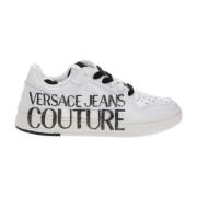 Witte leren sneakers met lak effect - Maat 44 Versace Jeans Couture , ...