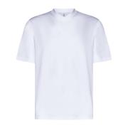Witte V-hals T-shirts en Polos Brunello Cucinelli , White , Heren