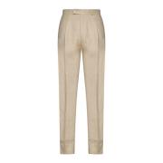 Beige Broek Regular Fit Ermenegildo Zegna , Beige , Heren