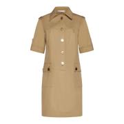 Korte Mouw Camp Minijurk Tory Burch , Beige , Dames