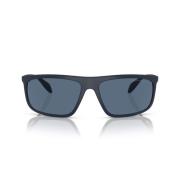 Stijlvolle Matte Blauwe Pilot Zonnebril Emporio Armani , Blue , Unisex