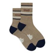 Zachte katoenen sokken met geborduurde haan Gallo , Beige , Unisex