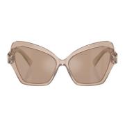 Vlinder Stijl Zonnebril Dolce & Gabbana , Brown , Dames