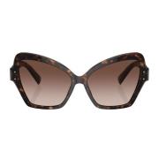 Vlinder Stijl Zonnebril Dolce & Gabbana , Brown , Dames