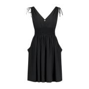 Zomer Jersey Jurk Zwart Jane Lushka , Black , Dames