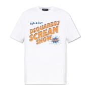 T-shirt met logo Dsquared2 , White , Heren