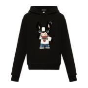 Sweatshirt met logo Dsquared2 , Black , Heren