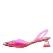 Pre-owned Fabric heels Amina Muaddi Pre-owned , Pink , Dames