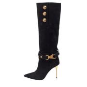 Pre-owned Suede boots Balmain Pre-owned , Black , Dames
