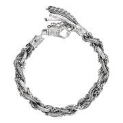 Stijlvolle Round Braid Armband Emanuele Bicocchi , Gray , Unisex