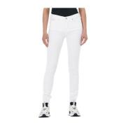 Witte Skinny Mid Rise Jeans Calvin Klein , White , Dames