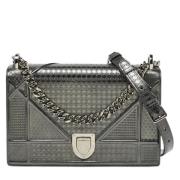 Pre-owned Leather dior-bags Dior Vintage , Gray , Dames