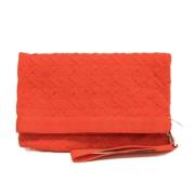 Pre-owned Fabric pouches Bottega Veneta Vintage , Orange , Unisex