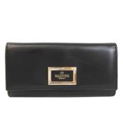 Pre-owned Leather wallets Valentino Vintage , Black , Dames