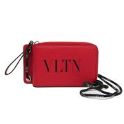 Pre-owned Leather wallets Valentino Vintage , Red , Dames