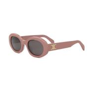 Tijdloze ovale zonnebril Celine , Pink , Unisex