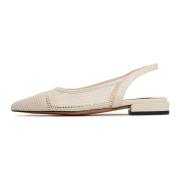 Elegant Slingback Ballet Pumps Cesare Gaspari , Beige , Dames