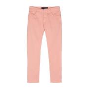 Roze Slim Fit Jeans Geborduurd Logo Hand Picked , Pink , Heren